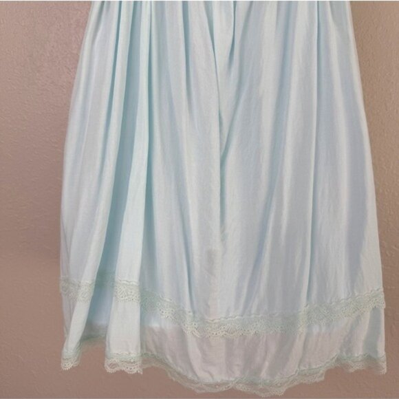 Free People Morning In Maine Slip blue lace mini dress lingerie M - Picture 10 of 12